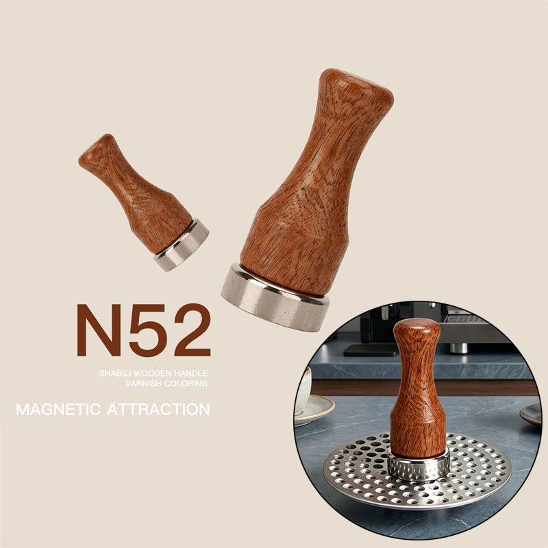 Coffee Equipment Filter - Magnetyczna siatka do espresso z drewnianą