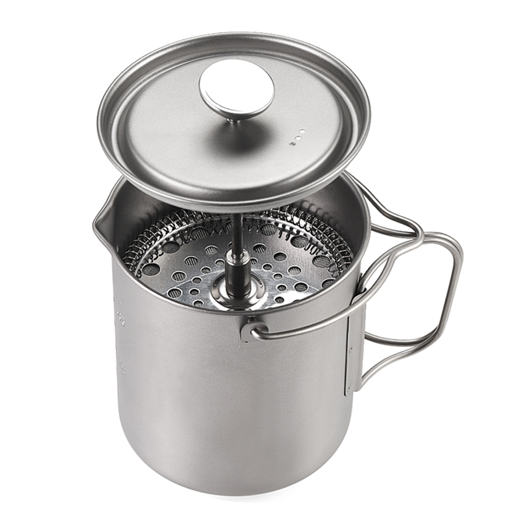 Outdoor Coffee Equipment - Lixada 750ml tytanowy kubek do kawy